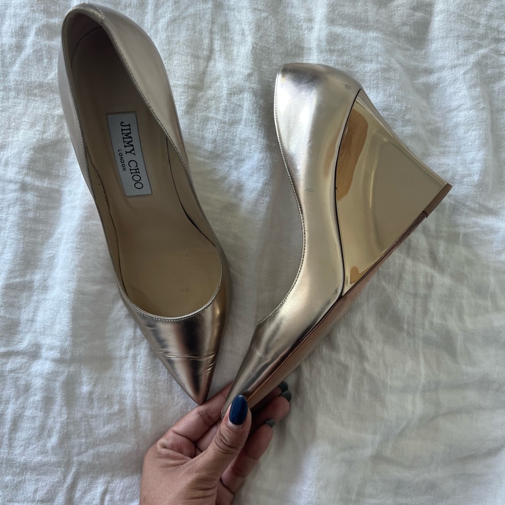 Jimmy Choo Gold Women's Shoes - Picture 4 of 4